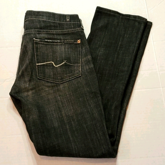 7 For All Mankind Denim - 7 For All Mankind Jeans Straight Black Women's Size 28